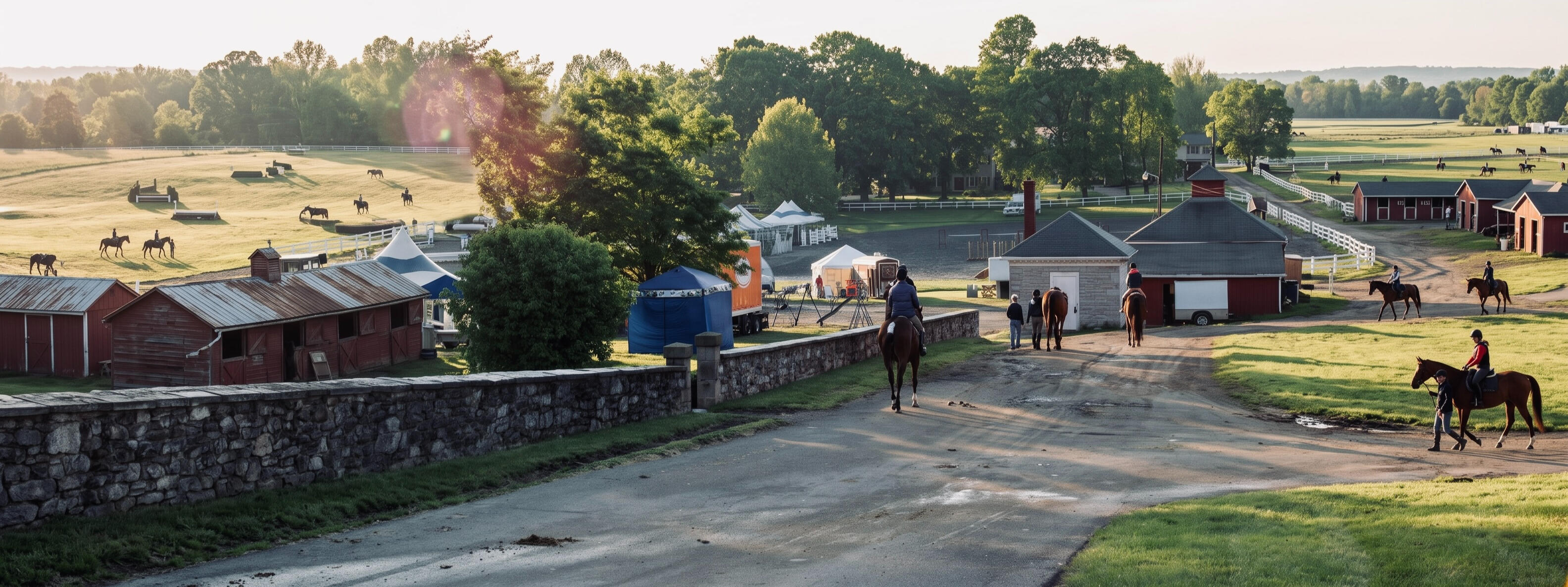 Quentin Riding Club Property Panoramic view of the historic Quentin Riding Club grounds in Pennsylvania